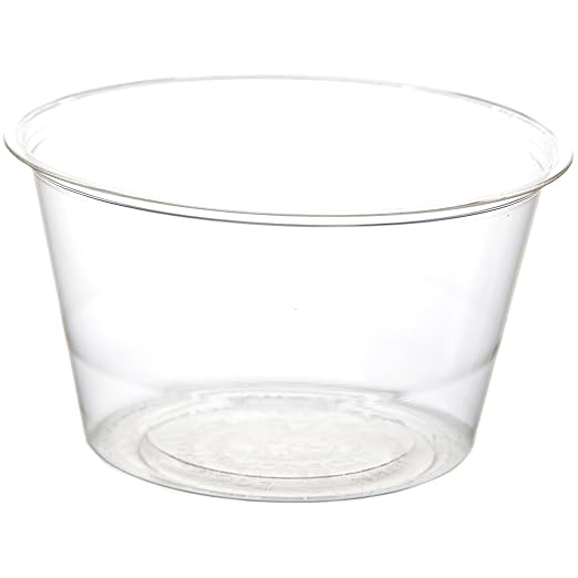 ECO PRODUCTS Compostable Clear PLA Plastic 3oz Portion Cups, Case of 2000, Round Cold Food Containers, Renewable Plant-Based, Lid Sold Separately, Disposable