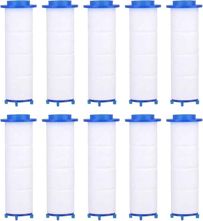 10pcs Shower Head Filter for Drivese, Turbo Shower Head Filters Replacement Water Cartridge Filter Core for Drivese Handheld Showerhead
