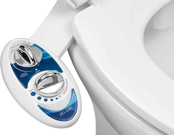 iSpring RCC7AK 75 GPD 6-Stage RO Water Filter + Luxe Bidet NEO 120 Self-Cleaning Nozzle Toilet Attachment