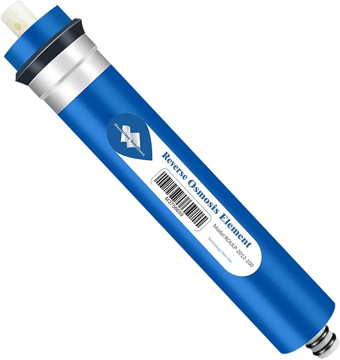 Membrane Solutions 100 GPD RO Membrane, Reverse Osmosis Membrane Element 11.75" x 1.75" Water Filter Replacement for Undersink Home Drinking RO Water Filtration System