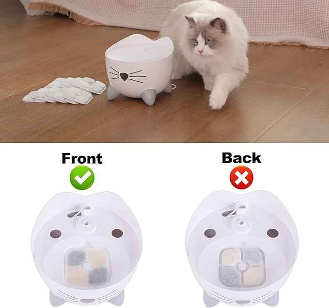 12-Pack Cat Water Fountain Filters, Compatible with Catit PIXI Pet Fountain Keep Your Cat Healthy and Hydrated