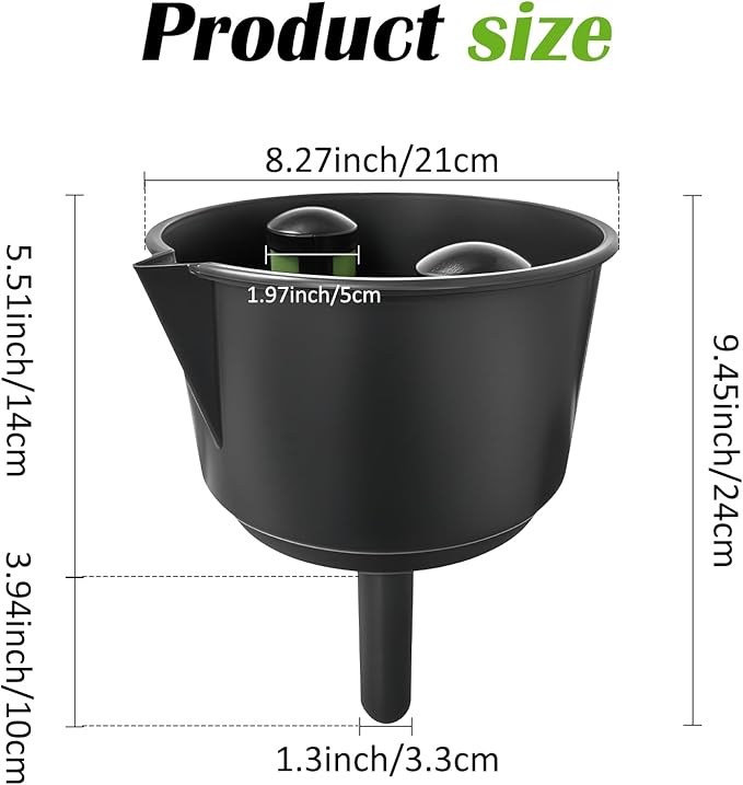 AF15CB Universal Oil Filter Funnel Compatible with Automobile,12 GPM Heavy Duty Oil Water Separator for Motorcycles,Cars,ATVs,RVs,SUVs,Portable Fuel Filter for Engine,Transmission,Tractor