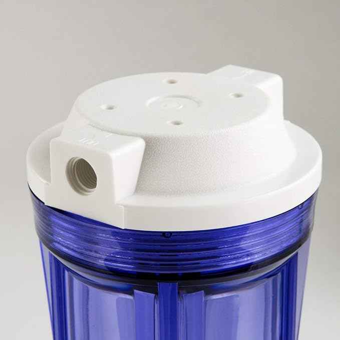 iSpring HC12X2 1/4'' Water Filter Housing Clear for Reverse Osmosis System 2.5 Inch x 10 Inch Filters, Clear, Pack of 2 (Not a Replacement Part for RCC7 Series Models Sold Before March 2020)