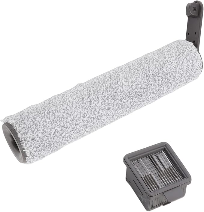 Vacuum Cleaner Brush Roll Replaceable Brush Rollers and Filters Accessory Kit, Floor Machine Brush Roller with Filter Compatible for H12 H12MAX, Floor Scrubber Replacement Parts - AquaVibe
