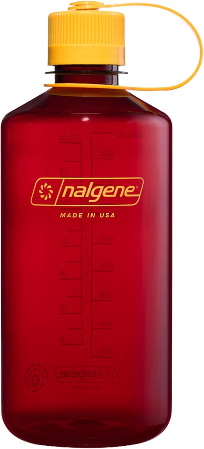 Nalgene 32 oz Narrow Mouth Water Bottle | BPA-Free, Durable & Leak Proof, Lightweight Bottle for Gym, Office & Travel, Laker