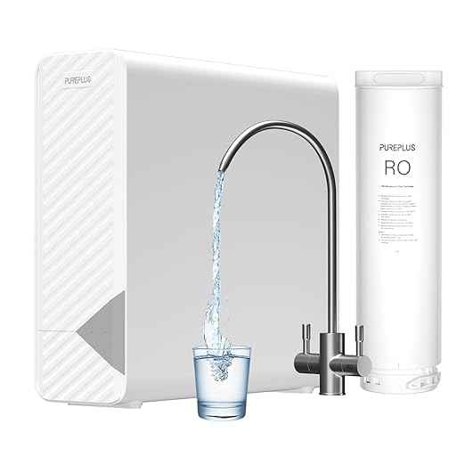 PUREPLUS 1400 GPD Reverse Osmosis System, Tankless Non-Electric RO Water Filter System, Under Sink RO System Heavy Metals Removal, 2:1 Pure to Drain,Reduce TDS,Reduce PFAS