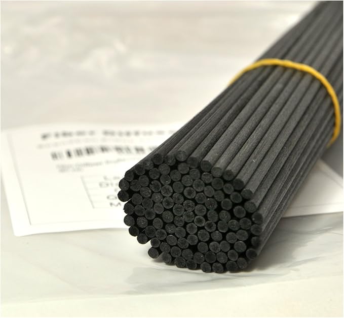 100 Pieces Fiber Reed Diffuser Replacement Refill Sticks (10" x 3mm, Black) - AquaVibe
