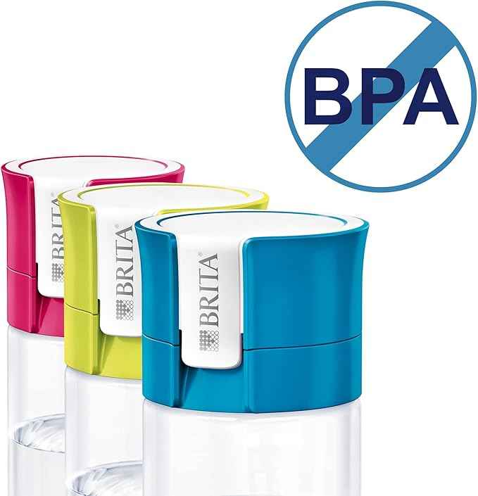 BRITA Fill and Go Vital Water Filter Bottle, Pink, Pack of 1