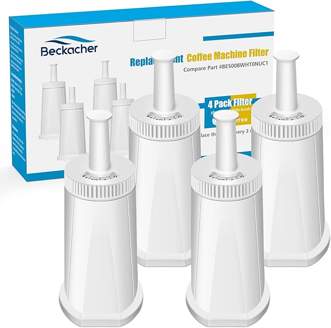 4 Pack Breville Water Filters, Compatible with Breville BES880 Barista Touch, BES990 BES980 Oracle Touch and BES878 BES920 Bambino ClaroSwiss Sage Espresso coffee Machine - AquaVibe