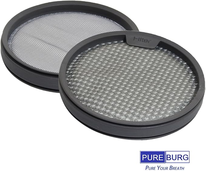 PUREBURG Replacement Filter Kit Compatible with Dreametech T10 T20 T30 & XIAOMI G9 G10 Handheld Cordless Vacuum Cleaner,2 x Center filter + 4 x Pre-Filter Washable - AquaVibe