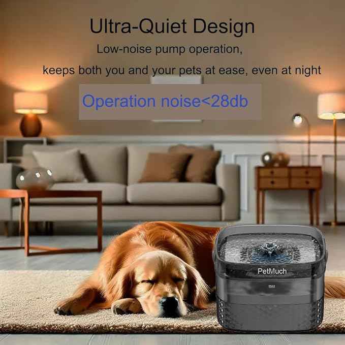 2.4Gal/9L Pet Water Fountains for Medium and Large Dogs and Multiple Cats Large Capacity Automatic, Dog Water Fountains with Filters (﻿ Dog Fountain 24 Filtesr + 24 Sponges)