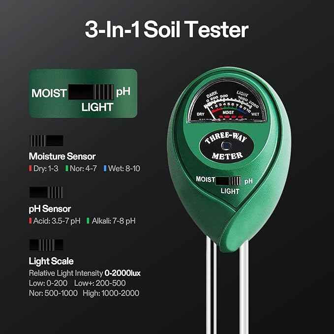 VIVOSUN Digital pH Meter, 3-in-1 TDS/EC/Temperature Meter, 3-in-1 Soil Moisture/pH/Light Tester Combo for Home, Garden and Hydroponics