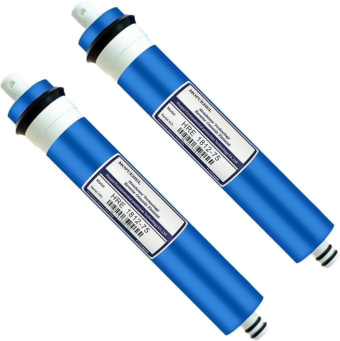 75 GPD RO Membrane Filter Replacement, Reverse Osmosis Membranes, Compatible for iSpring RCC7 / RCC7AK / RCC7P / RCC7P-AK / RCC7D / RCC7U, APEC ROES-UV75-SS/ROES-UV75 / ROES-PH75 (2 Pack)