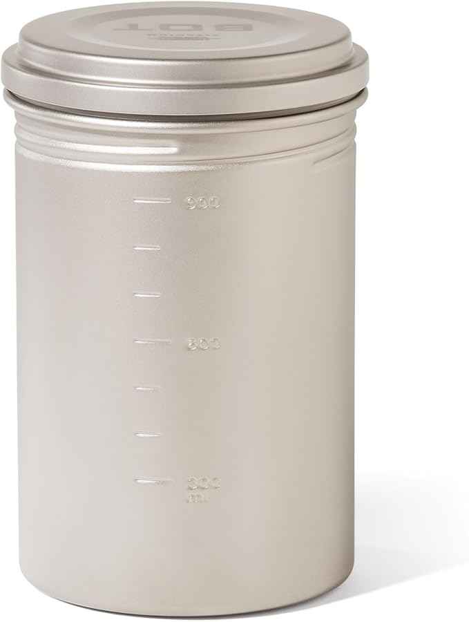 Vargo Titanium BOT Series | 1 Liter (34 oz.) Ultralight Water Bottle Cooking Pot Weighs 147 grams (5.2 oz.) | Backpacking Camping Multipurpose