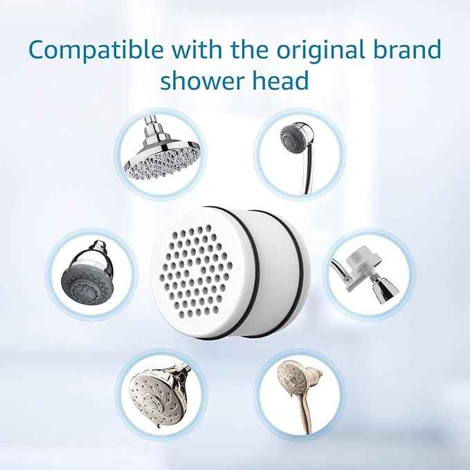 AQUA CREST WHR-140 Shower Filter Replacement Cartridge for Culligan® WHR-140, WSH-C125, ISH-100, HSH-C135, Shower Head Water Filter, with Advanced KDF Filtration Material, Pack of 2