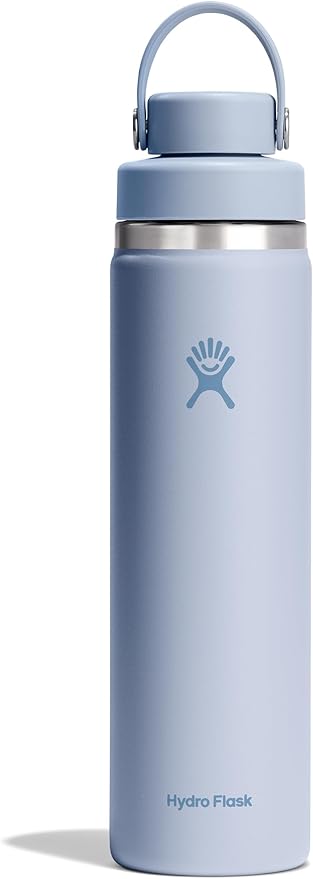 Hydro Flask Water Bottle - Insulated Stainless Steel - Wide Mouth Chug Lid, Non Spill, Leakproof in 24 Oz Surf Blue
