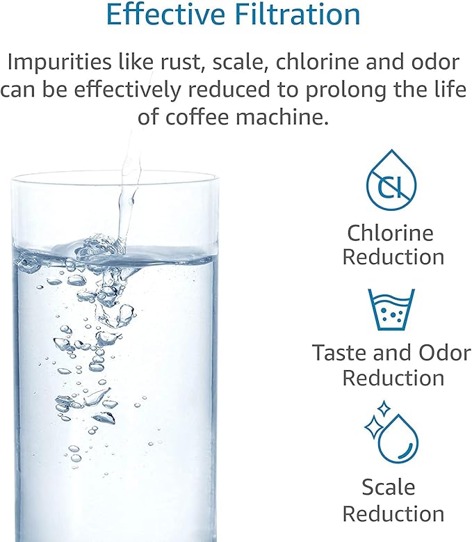AQUA CREST Coffee Machine Water Filter, Replacement for Jura® Clearyl White, 64553, 7520, 60209, 68739, 62911 - Including Various Models of Nespresso®, Impressa®, TÜV SÜD Certified, 6 Packs