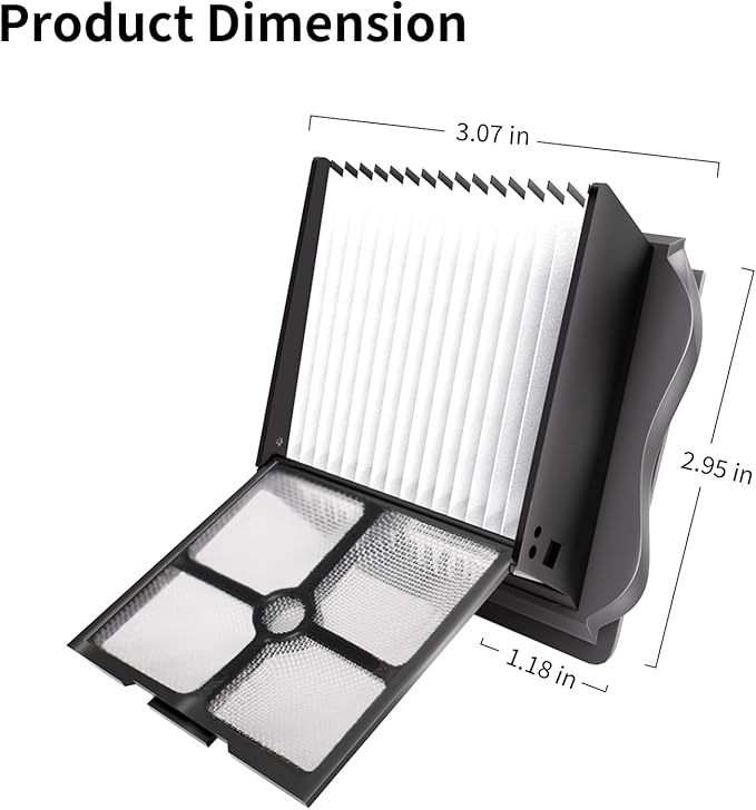 keluke Vacuum Filter Replacement Compatible with Tineco iFloor 3, Floor ONE S3 & Floor ONE S5, Floor ONE S5 Pro Cordless Vacuum Cleaner, 4 Pack Replacement Filters - AquaVibe