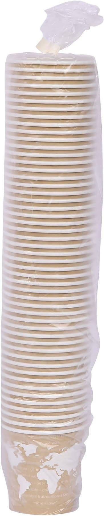 ECO PRODUCTS Compostable Disposable World Art 4oz Espresso Coffee Cups, Case of 1000, Renewable Hot Paper Cup, Plant Based PLA Lining, Color Coded