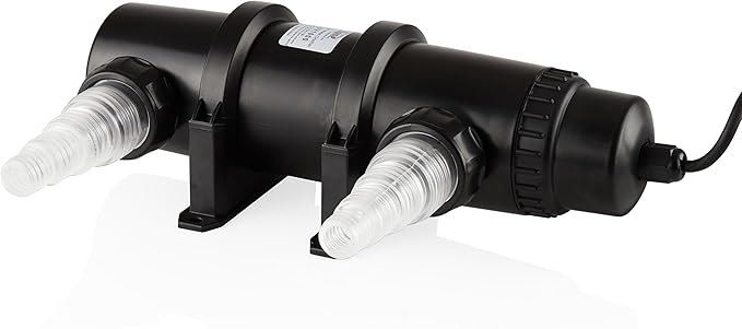 Alpine Corporation 7 Watt UV Clarifier Intended for Fountains, Waterfalls, and Water Circulation Out of Water Use, Black