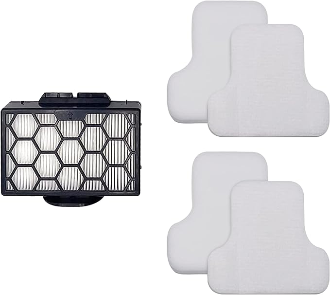 Fette Filter - Canister Vacuum Filter Set Compatible with Shark Canister Vacuum Models CV101 CV101C CZ350C CZ351 CZ351C CZ355 CZ2001 CZ2001C Part # XHPCZ350 & # XFFKCZ350 1 Hepa & 2 Foam Sets - AquaVibe