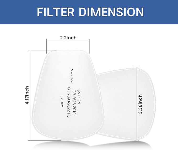 80 PCS 5N11 Respirator Filter Cartridges for 6200, 6502, 7502, 6800, and FF402 Series Mask Filters,Use for Against Dust&Torch Cutting