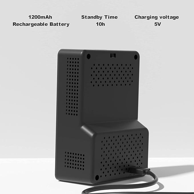 XOOPON 5 in 1 Professional Indoor Air Quality Monitor,C02 Monitor | Temperature | Humidity | TVOC, Formaldehyde Detector for Home,Office & Car, Battery Powered Portable Air Quality Tester