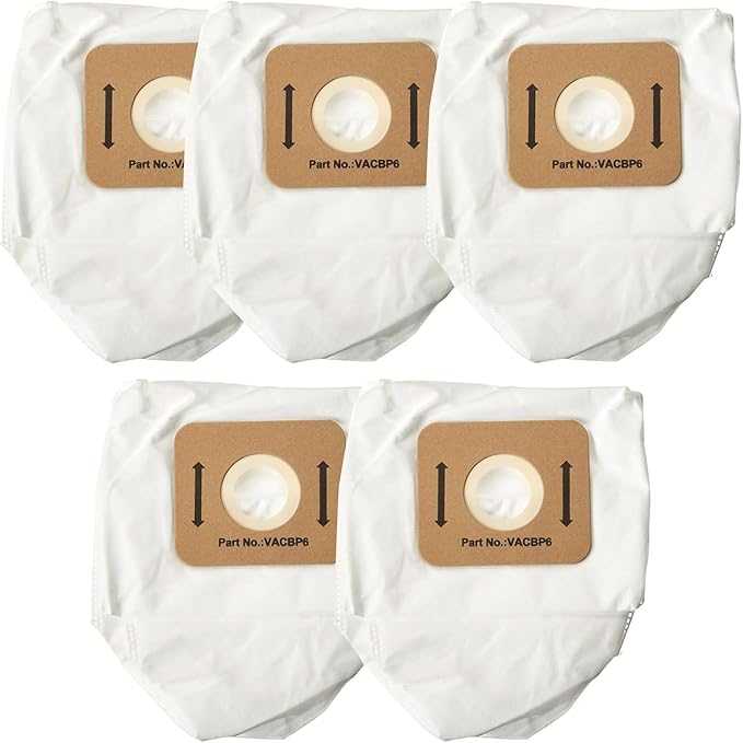5 Pack Replacement VACBP6 HEPA Filter Bags for Atrix Ergo 8 Quart Backpack Vacuum, Replace Part VACBPAI VACBP1 VACBP36V Backpack Vacuum Bags - AquaVibe