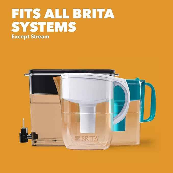 Brita Elite Water Filter Replacement for Pitchers and Dispensers, BPA-Free, Reduces 99% of Lead, Lasts Six Months or 120 Gallons, Includes 1 Pitcher Replacement Filter