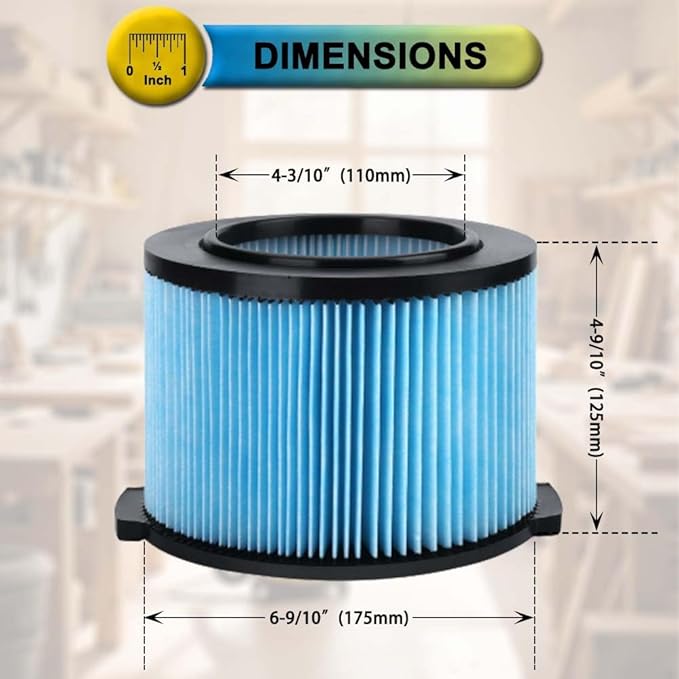 3 Pack VF3500 Filter Replacement for Rigid Shop Vac Filter 4 Gallon, 3-LAYER Fine Dust Wet/Dry Vacuum Filter 26643, compatible with RIDGID Portable 3-4.5 Gallon Shop Vac Models# WD4070 - AquaVibe
