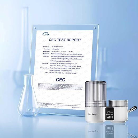Vortopt Ultrafiltration Water Filter for Sink Faucet,NSF/ANSI 42 Certified Sink Water Filter,with Display & 400 Gallon Capacity.