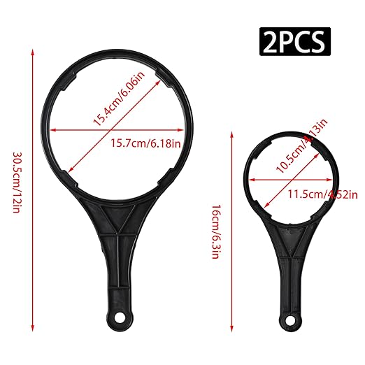 2 Pcs Water Filter Wrench for Big Blue Style Filter Housings 2 Sizes Water Filter Wrench for Whole House Filters, Universal Fit for 4.5''& 2.5'' Width Filters Cartridges