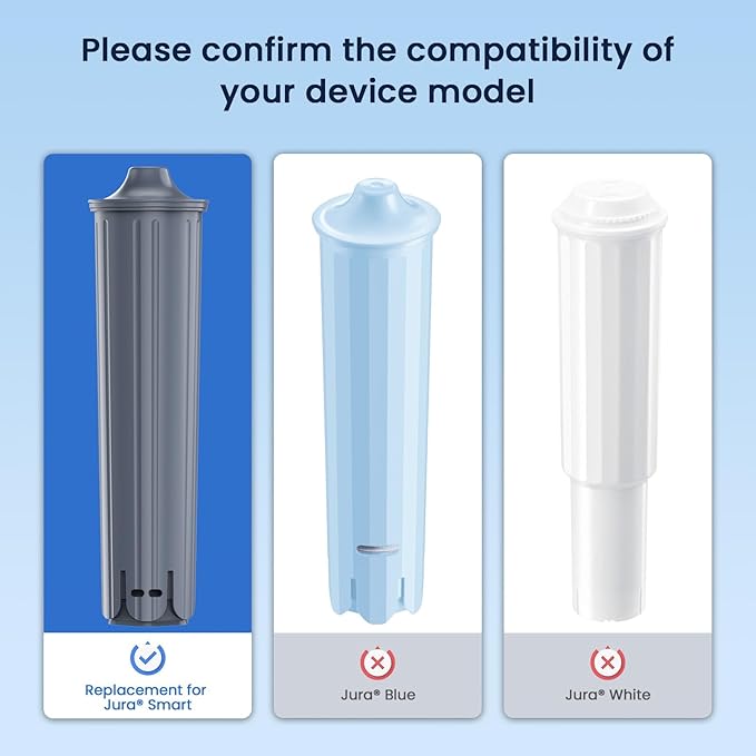 GLACIER FRESH Water Filter Compatible with Jura® 71794 Claris Smart+ Filter Cartridge, Fits E6, E8, Z8, Z6, J6, ENA8 Coffee Machines, NSF/42 Certified, 2 Pack