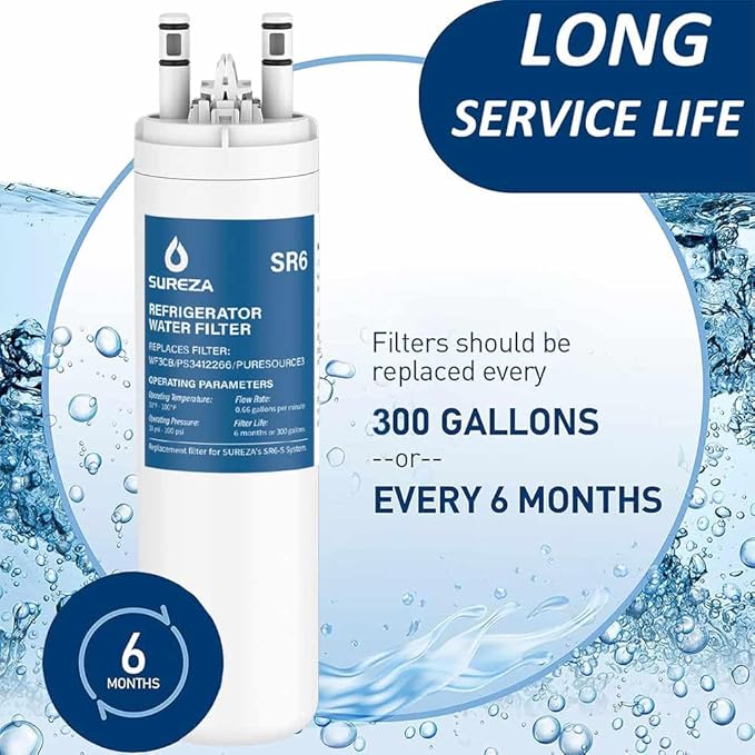 Refrigerator Water Filter Compatible with Frigidaire WF3CB, PureSource 3, 706465, WF425, PS3412266, AP4567491, 242017800,242069601, 242086201,FHS2311PF, FFHS2612LS, FFSC2323LS, FFSS2314QS, 3Pack