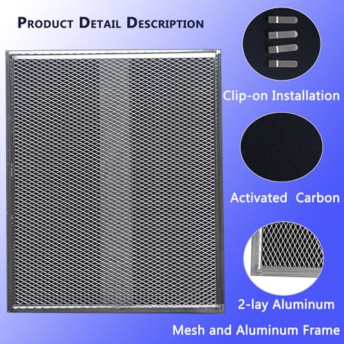 2 Pack S99010308 BPSF30 for Allure Range Hood Charcoal Filters 10.8"x13.3"