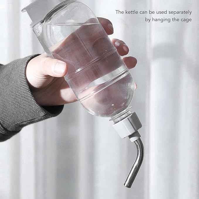 2 in 1 500ml Large Dog Water Bowl Dispenser, PP and ABS Automatic Dog Water Dispenser, Adjustable Pet Standing Water Dispenser Bowl for Cats and Others, 11 x 7.7 x 15.4in