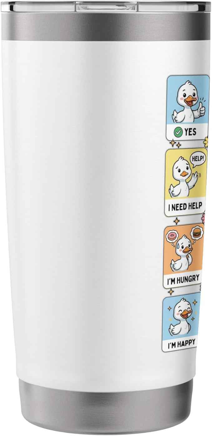 Autism ACC Communication Non Verbal Love Silly Goose Cute Stainless Steel Insulated Tumbler