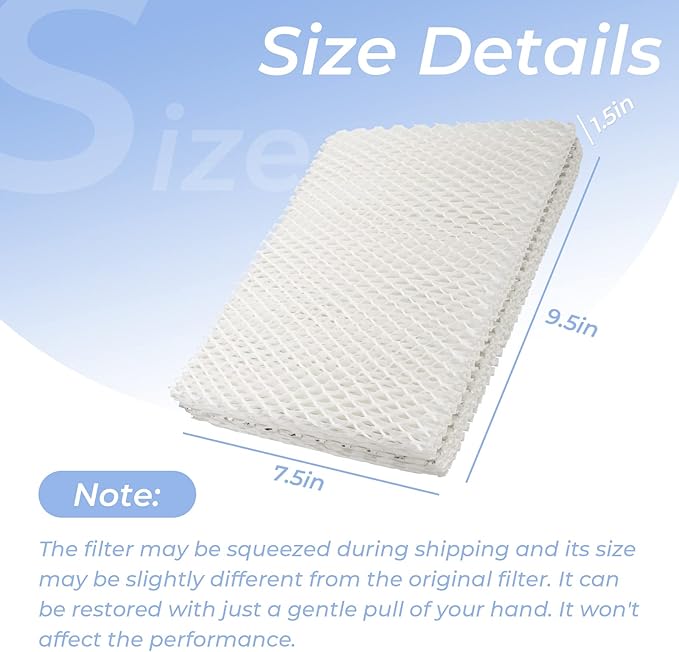 ANTOBLE 2 Pack MD1-0002 Replacement Humidifier Wick Humidifier Filters Compatible with Vornado MD1-0001 MD1-0002 MD1-1002 EVAP1 EVAP3 EVAP40 EVAP50 Humidifier