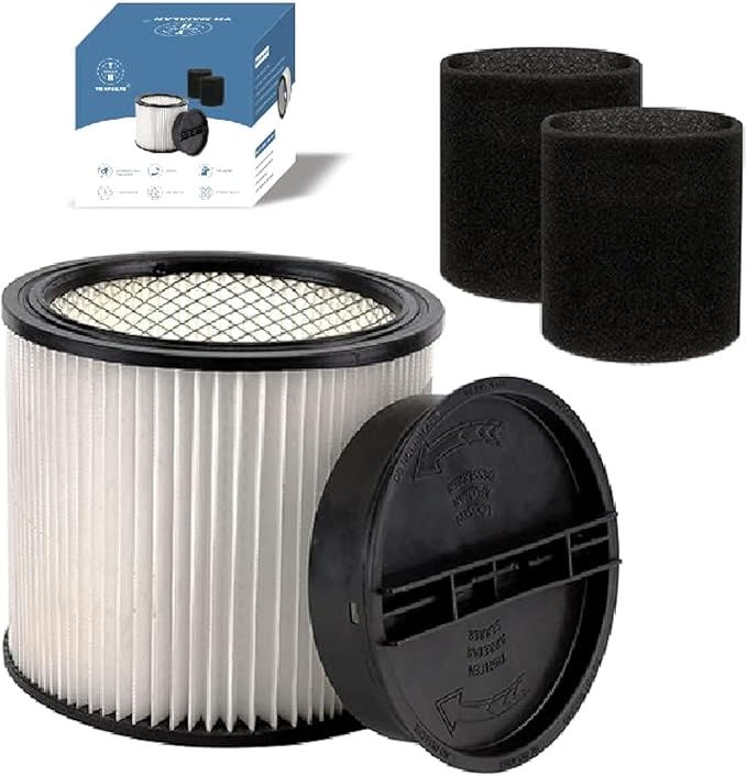 Replacement Filter For Shop Vac Filters 90304 90585 Wet Dry Shop Vac Filter - Perfect for Wet Dry vacuum cleaner Shop vac Filters 5 Gallon and above - Long - AquaVibe