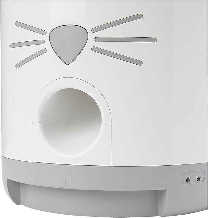 Catit PIXI Smart Automatic Dry Cat Food Feeder, Schedule and Portion Control Meals for Cats, White