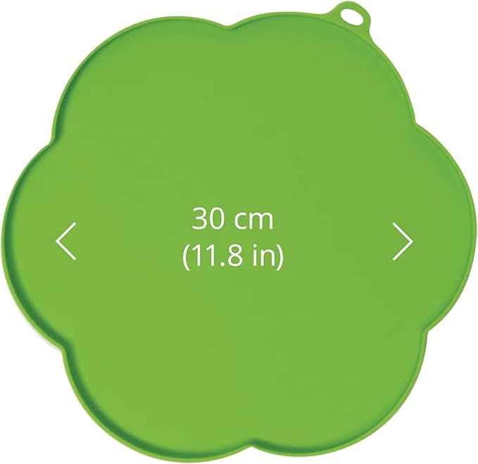 Catit Flower Shape Cat Placemat, Green, diameter 11.8in