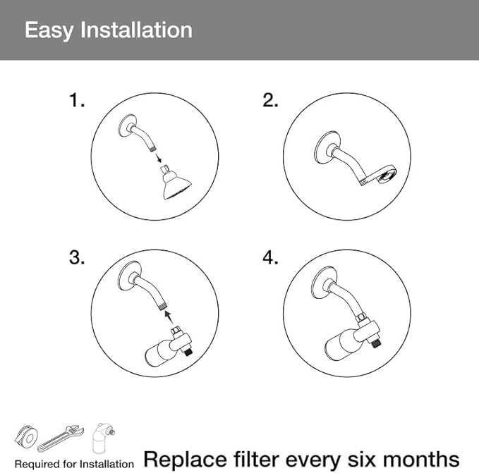 KOHLER R24670-G-BN Aquifer Filtered Showerhead with Water Filter System, Multifunction Shower Head with Filters Combo Kit for Skin and Hair, Vibrant Brushed Nickel