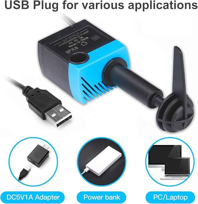 SP-400LV Cat Water Fountain Pump,5V USB Replacement Pump Compatible with Platinum and Platinum LED Dog and Cat Water Dispensers