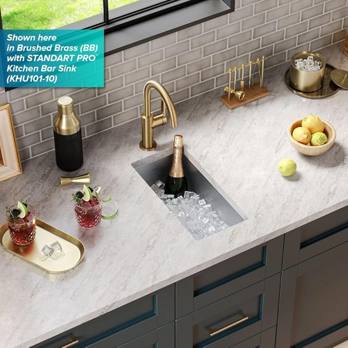 KRAUS Oletto Single Handle Kitchen Bar Faucet in Matte Black, KPF-2822MB