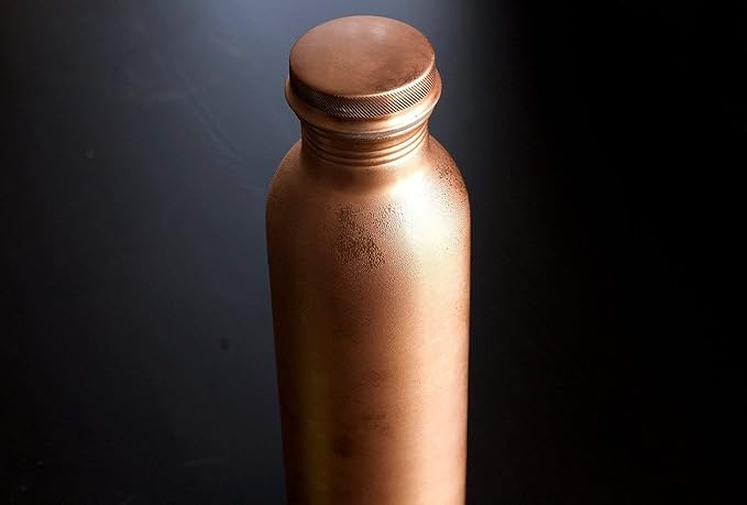 Kosdeg Copper Water Bottle - 34oz Smooth Design - A Handcrafted Ayurvedic Pure Copper Vessel For Drinking - Drink More Water, Lower Your Sugar Intake And Enjoy The Health Benefits