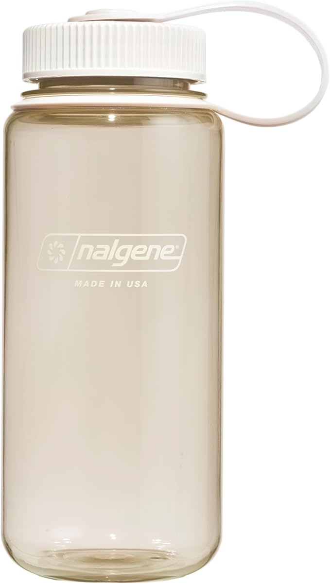 Nalgene 16 oz Wide Mouth Water Bottle | BPA-Free, Durable & Leak Proof, Lightweight Travel Bottle, Fits In Cupholders, Cotton