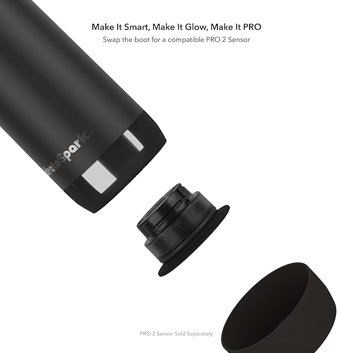HidrateSpark PRO 2 21 oz Smart Ready Water Bottle with Silicone Boot - Chug Black