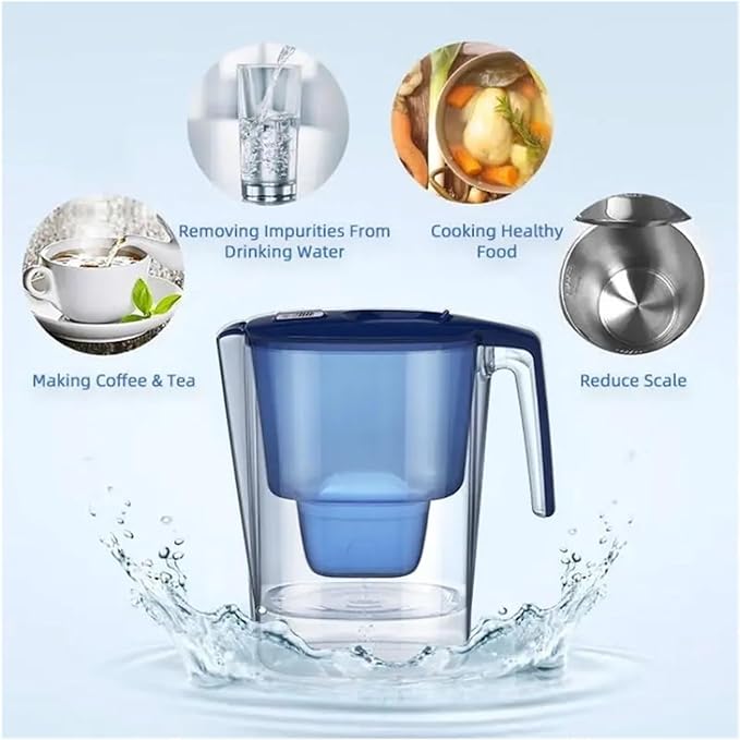 Water Purifier 3.6L Water Purifier Activated Carbon Filter Kitchen Water Purifier Household Water Tank (Color : 3.6L Green)