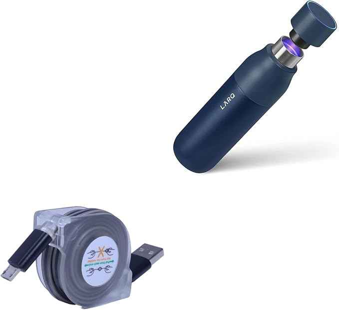 BoxWave Cable Compatible with LARQ Bottle PureVis 25 oz - miniSync, Retractable, Portable Sync Cable
