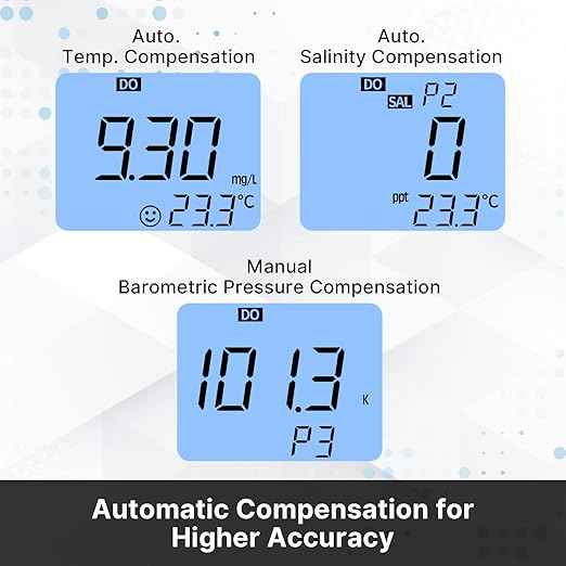 Apera Instruments SX716 Portable Lab Dissolved Oxygen DO Meter, Waterproof, Automatic Temperature, Salinity Compensation and Calibration Silver AI461